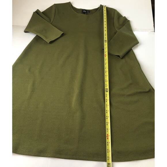ASOS Women’s Textured 3/4 Sleeve Green Dress Size 12 - Picture 6 of 16